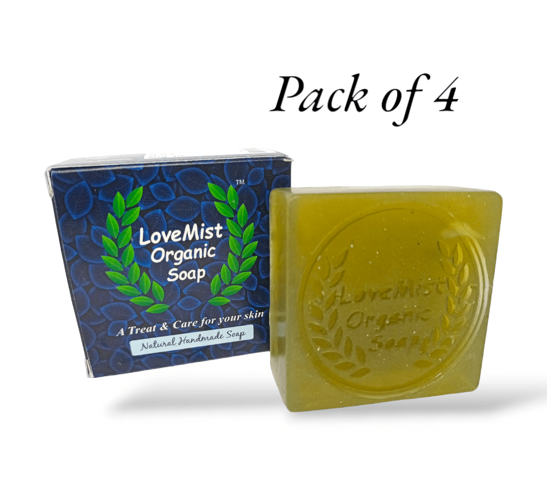 LoveMist Organics Basil Soap Pack of 4 (1x4)