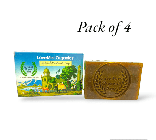 LoveMist Organics sandalwood soap pack of 4