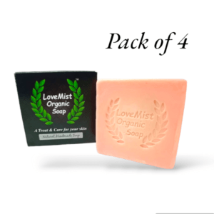 LoveMist Organics Rose Goat Milk Soap pack of 4